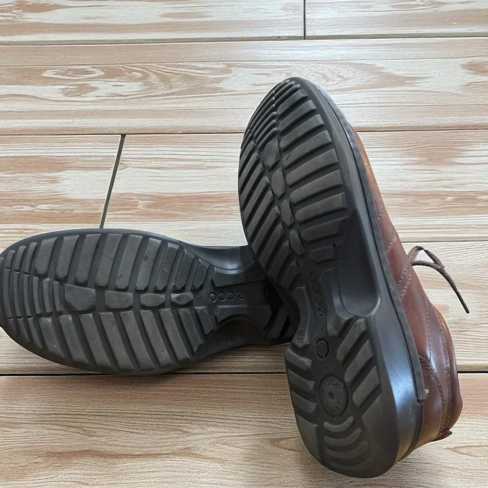 ECCO 'Neoflexor' Brown Leather‎ Lace Up Bicycle Toe Oxfords EUR 45 -US 11.5